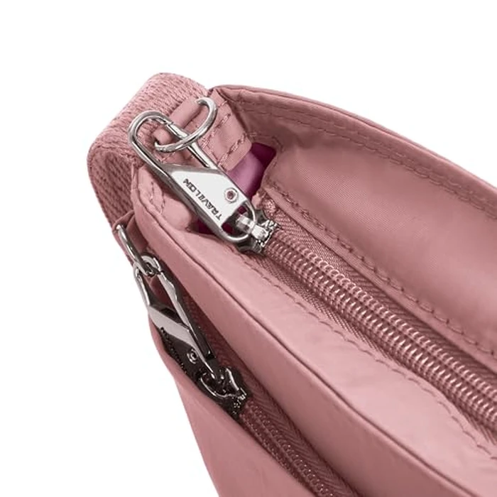 Travelon Anti-Theft Roam Small Crossbody, Desert Pink, 8.5”W X 8.5”H X 2.25”D by Travelon - Image 9