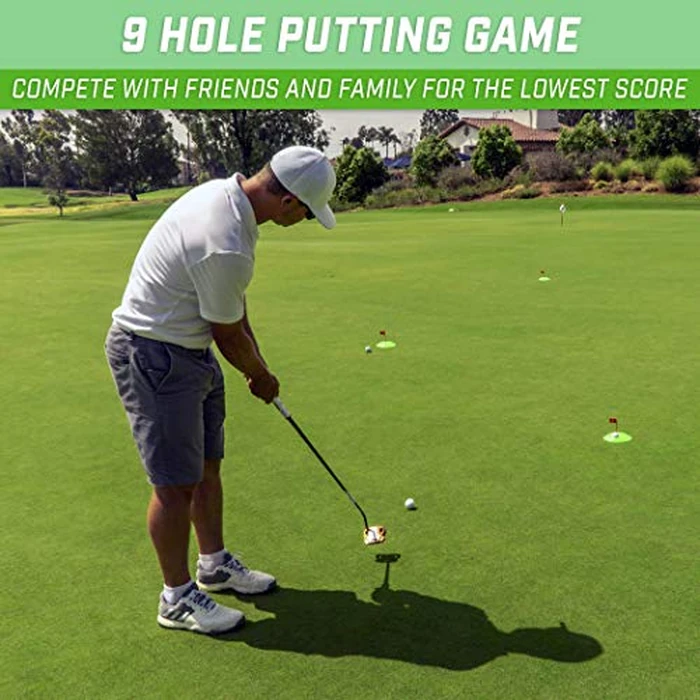 GoSports Pure Putt Challenge Mini Golf Game - Build Your Own Course at Home, The Office or On The Green - Includes 9 Holes, 4 Balls, Dry-Erase Scorecard, Tote Bag & Rules by GoSports - Image 3