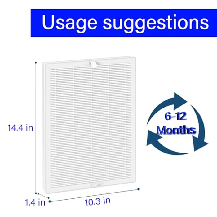 2 Pack E-400 ClearAir-A7 Replacement Filter for AromaRoom E-400 and VEWIOR ClearAir-A7 Air Purifier, 3-in-1, H14 True HEPA with Efficiency Activated Carbon and Pre-Filter by HOMFILBIT - Image 6