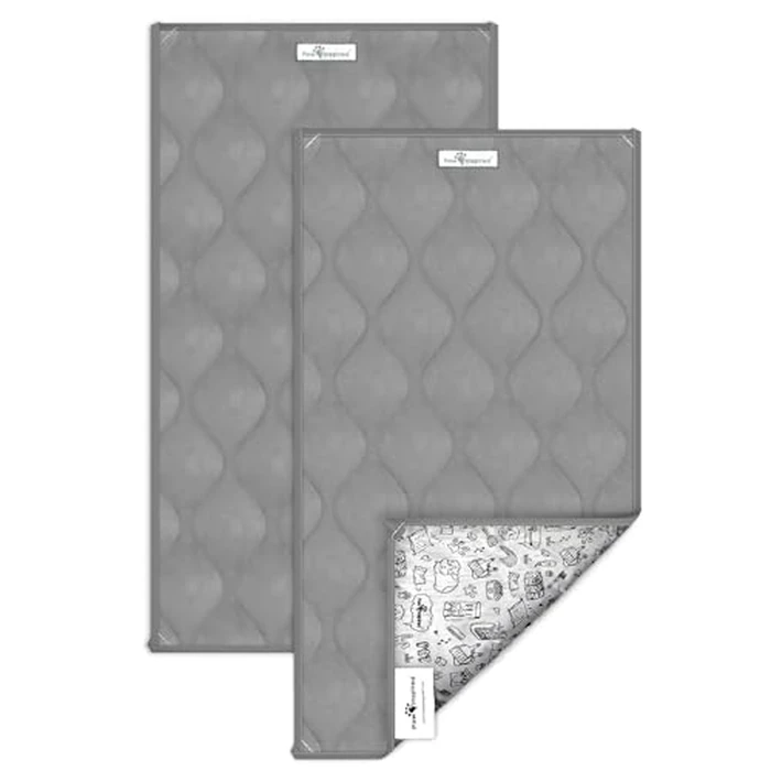 Paw Inspired Guinea Pig Cage Liners | Washable Fleece Bedding with Waterproof Bottom | Super Absorbent Pee Pad or Pet Bed Mat for Guinea Pigs, Ferrets, Rabbits, Hamsters, Small Animals (C&C 2x1, Gray) by Paw Inspired - Image 1