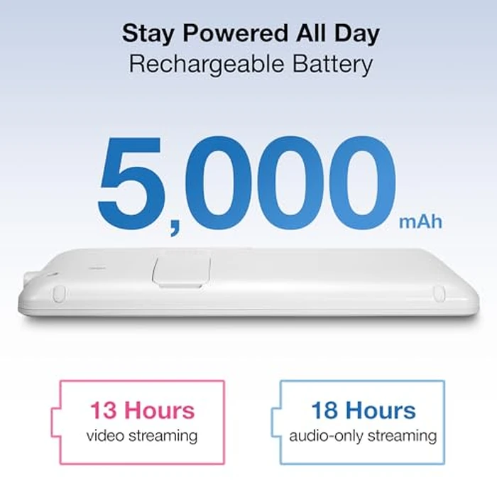 VTech Smart WiFi 7” HD Display Video Baby Monitor, 1080p HD Camera via App, Pan-Tilt-Zoom, Night Light, 2-Way Talk, 2K CMOS Video Sensor, Wide-Angle Viewing, Rechargeable Battery, Free App: RM7866HD by VTech - Image 6