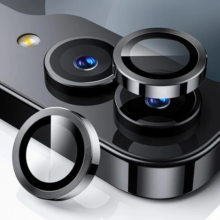 WSKEN for Z Flip 7 Camera Lens Protector Case Cover - Ultra HD Anti-Reflective Tempered Metal Glass Anti Scratch Rear Camera Screen Protector Film for Samsung Galaxy Z Flip 7 5G Accessories,Black by WSKEN - Image 1