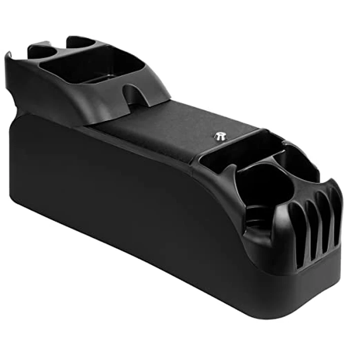 Moblorg Center Console for Minivans, SUVs, Middle Van Console, Extra Cup Holders, Large Storage, 27" L x 11.5" W x 8.5" H,Made in USA (Black) by MOBLORG - Used - Very Good condition - CA$56.70