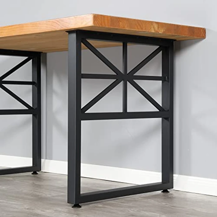 Table Legs Desk Legs 2Pcs Heavy Duty Furniture Legs Square Iron Desk Legs Industrial Modern Metal Table Legs for Dining/Coffee/Office (TYPE B) by UENDO - Used - Like New condition - CA$77.14
