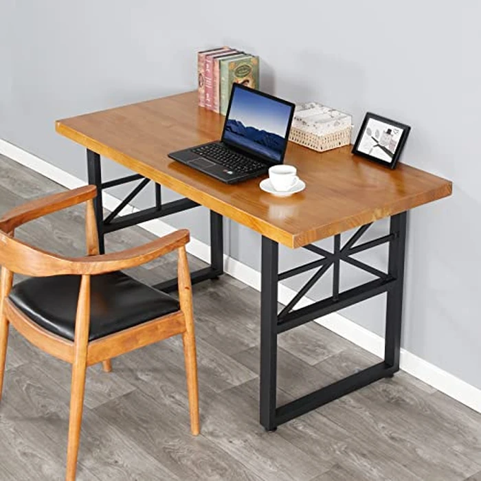 Table Legs Desk Legs 2Pcs Heavy Duty Furniture Legs Square Iron Desk Legs Industrial Modern Metal Table Legs for Dining/Coffee/Office (TYPE B) by UENDO - Image 6