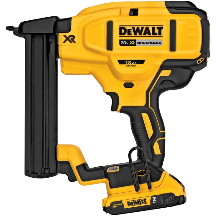 Dewalt DCN681D1R 20V MAX* XR 18 GA Cordless Narrow Crown Stapler Kit - Yellow by Dewalt - Refurbished - Excellent condition - US$266.48