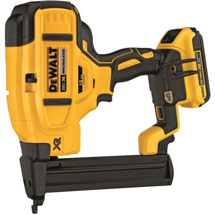Dewalt DCN681D1R 20V MAX* XR 18 GA Cordless Narrow Crown Stapler Kit - Yellow by Dewalt - Image 2