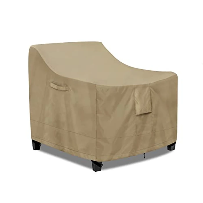 PureFit Outdoor Chair Covers Waterproof Patio Furniture Lawn Chair Covers for Outdoor Furniture with Air Vent and Padded Handles, Fits up to 32W x 37D x 36H Inches, Camel by PureFit - Image 1