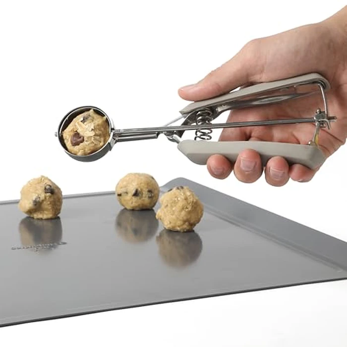 Calphalon Edge 11 Piece Stainless Steel Kitchen Tool & Gadget Set in Taupe, Durable Heavy Gauge Stainless Steel Utensil Set with Silicone Accents and Non Slip Handles for Cooking by Calphalon - Image 3