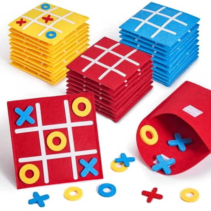 JoyCat 30 Pack Tic Tac Toe Party Favors for Kids, Felt Travel Board Games with Storage Pouch, Classroom Prizes, Goodie Bag Stuffers, Birthday Gifts for Students(Classic) by JoyCat - Used - Like New condition - US$19.94