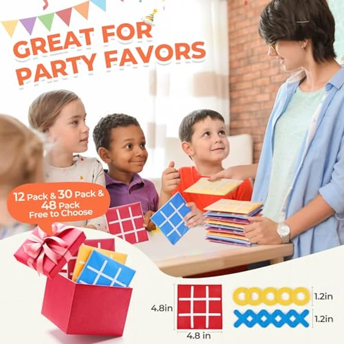 JoyCat 30 Pack Tic Tac Toe Party Favors for Kids, Felt Travel Board Games with Storage Pouch, Classroom Prizes, Goodie Bag Stuffers, Birthday Gifts for Students(Classic) by JoyCat - Image 2