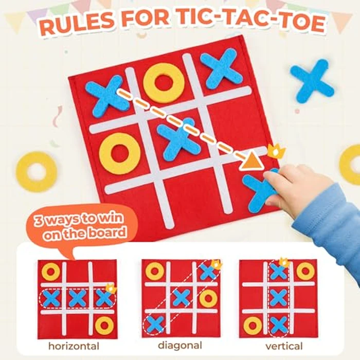 JoyCat 30 Pack Tic Tac Toe Party Favors for Kids, Felt Travel Board Games with Storage Pouch, Classroom Prizes, Goodie Bag Stuffers, Birthday Gifts for Students(Classic) by JoyCat - Image 4