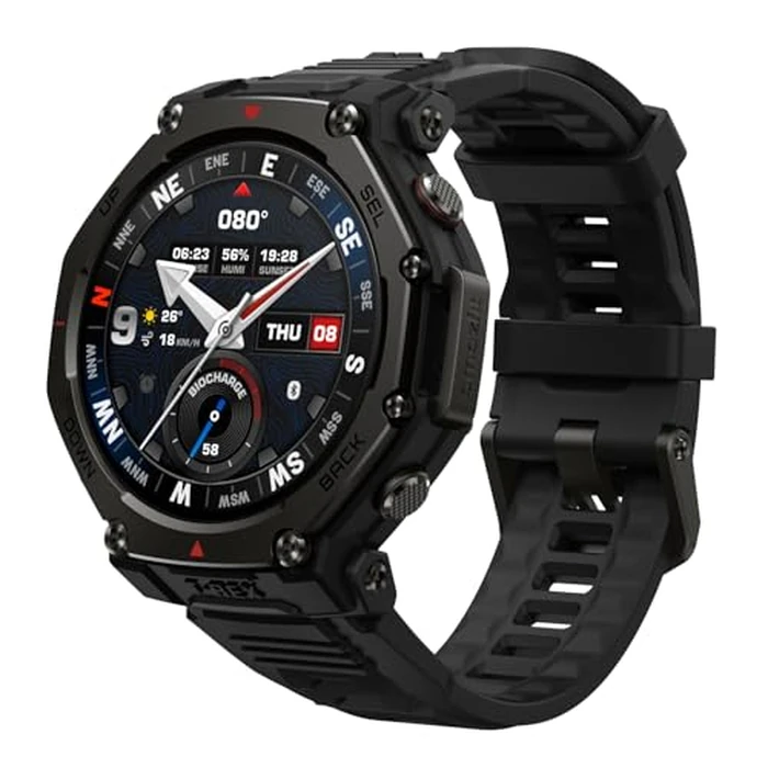 Amazfit T-Rex 3 Pro Outdoor Smart Watch 48mm Sapphire AMOLED Display, Ti Bezel, Dual Band GPS, Offline Maps, 25 Days Battery, Built-in Flashlight, 10 ATM, 180+ Sports Mode for Android & iPhone, Black by Amazfit - Used - Good condition - CA$427.83