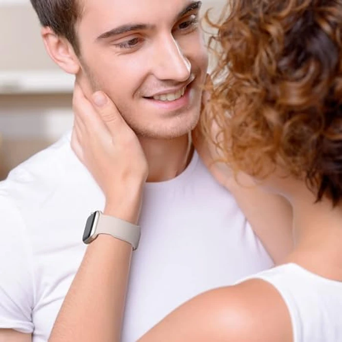 Cindgress Sport Band Compatible with Apple Watch 41mm 38mm 40mm 42mm for Women Men, Soft Silicone Strap for iWatch Wristband Series Ultra SE 11 10 9 8 7 6 5 4 3 2 1 M/L Starlight by Cindgress - Image 5