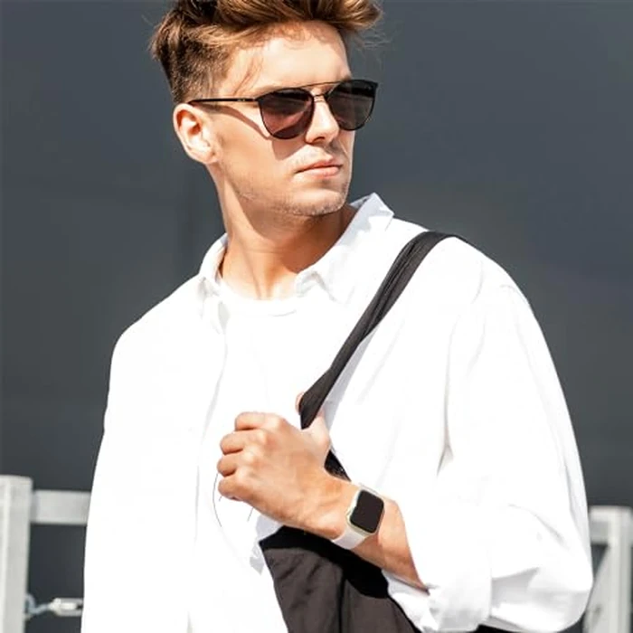 Cindgress Sport Band Compatible with Apple Watch 41mm 38mm 40mm 42mm for Women Men, Soft Silicone Strap for iWatch Wristband Series Ultra SE 11 10 9 8 7 6 5 4 3 2 1 M/L Starlight by Cindgress - Image 8