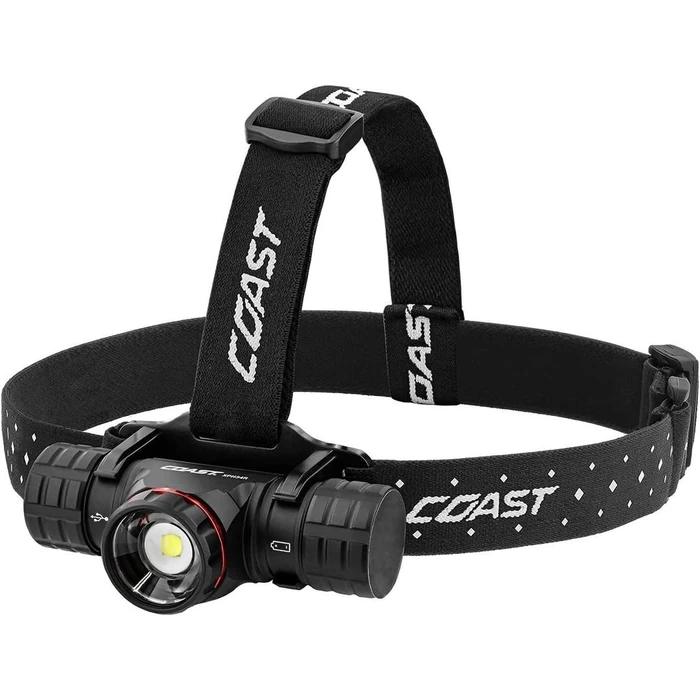 Coast XPH34R USB-C Rechargeable LED Headlamp Twist Focus Pure Beam - Black by Coast - Refurbished - Premium condition - US$78.17