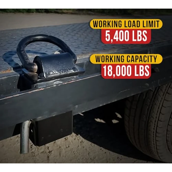 Mytee Products 8 Pack 5/8 Inch Stake Pocket D Rings, 18000 lbs | Heavy Duty Adjustable Trailer Stake Pocket Tie Down Utility for Flatbed Trucks & Trailer w/Hitch Pin, 4 Holes for Adjustment by Mytee Products - Image 3