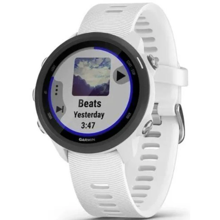 Garmin Forerunner 245 Smartwatch - 4GB - 30mm - White Music Edition (Polymer) Case with White Silicone Silicone Band by Garmin - Image 2