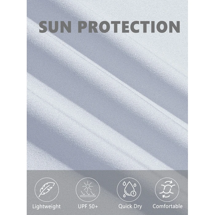 TACVASEN SPF Polos for Women Golf Shirts V Neck Tops Short Sleeve Collared Shirt UV Prtection Quick Dry Polo, Light Grey, L by TACVASEN - Image 6