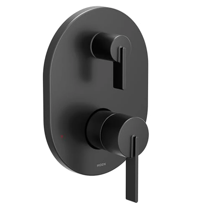 Moen UT3331BL CIA Collection M-CORE 3-Series 2-Handle Shower Trim with Integrated Transfer, Valve Required, Matte Black by Moen - Used - Very Good condition