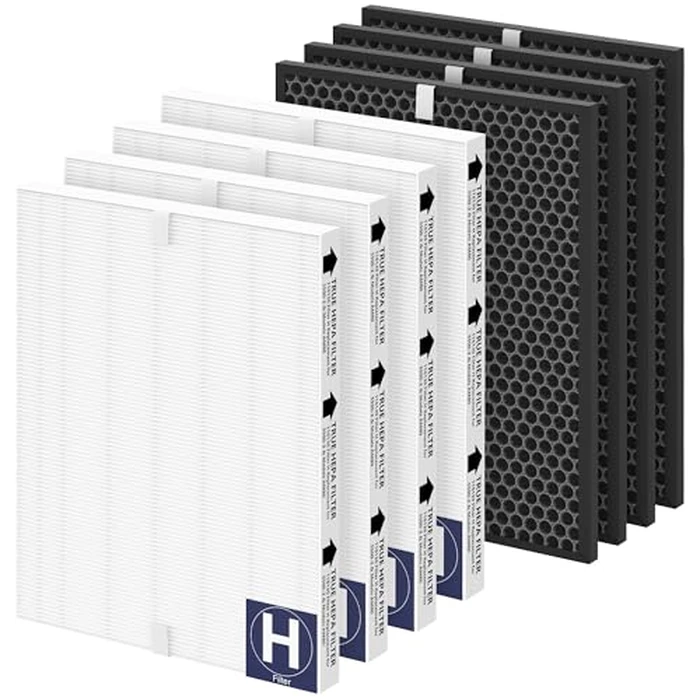 116130 Replacement Filter H Compatible With Winix 5500-2 Air Purifier, Includes 4 Ture HEPA Filters + 4 Honeycomb Activated Carbon Filters by GoKBNY - Used - Acceptable condition - CA$48.41