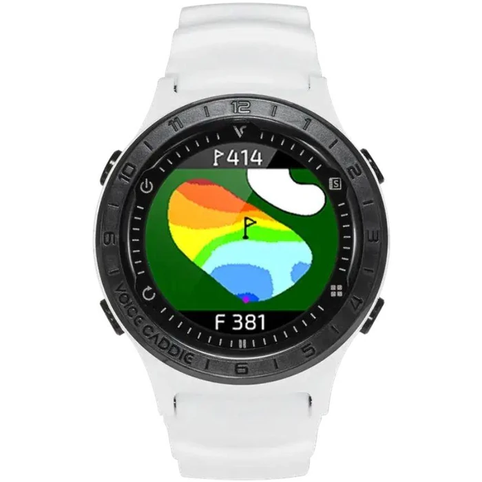 Voice Caddie A2 Golf GPS Watch - 33mm - White Plastic Case with White Silicone Silicone Band by Voice Caddie - Refurbished - Excellent condition - CA$364.98