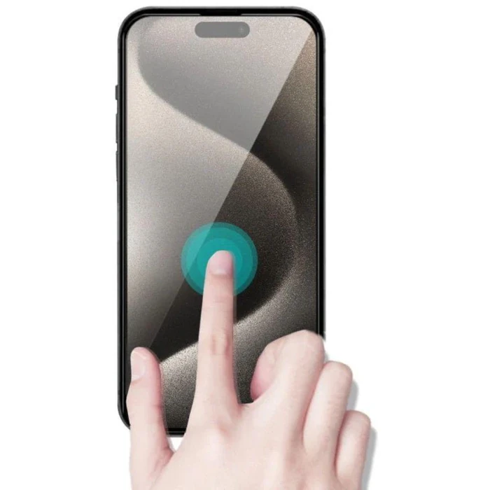 MyBat Pro Full Coverage Tempered Glass Screen Protector for iPhone 15 Pro - Transparent/Black - Brand New by MyBat Pro - Image 4