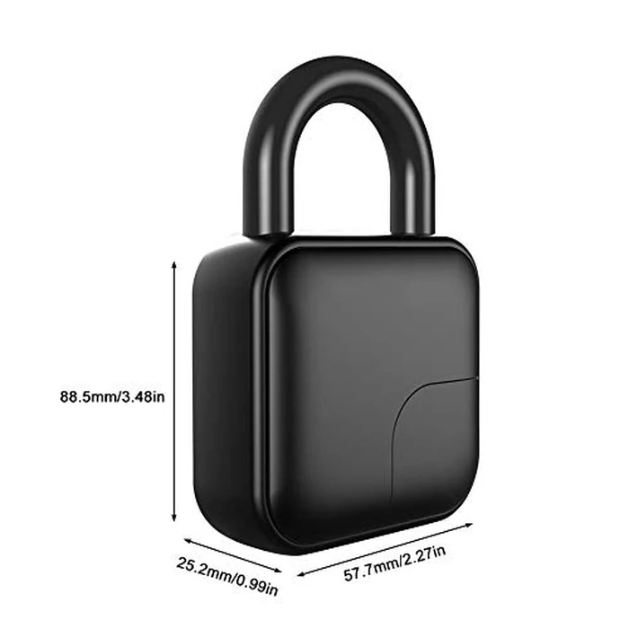 Smart Fingerprint Packlock, Anti-Theft Waterproof Fingerprint Biometric Lock for Gym/Suitcase/Bicycle, USB Charing Security Lock by T angxi - Image 8
