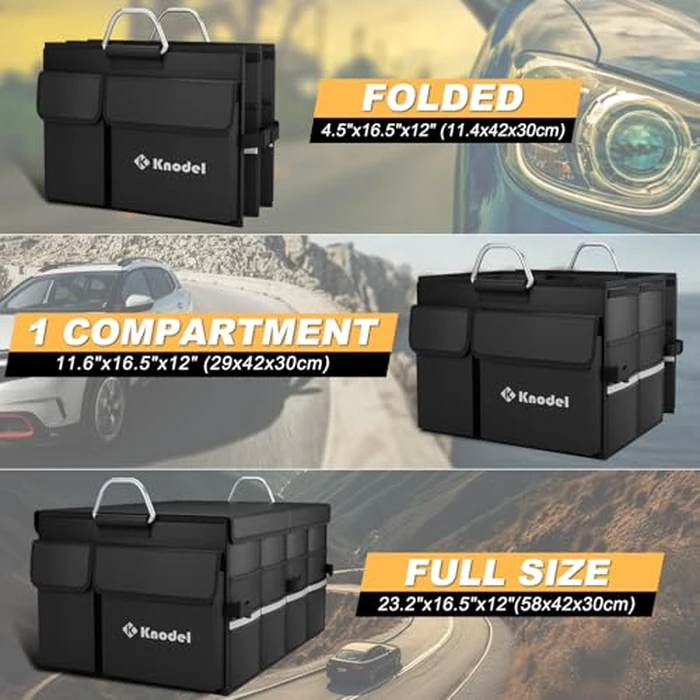 K KNODEL Car Trunk Organizer, Black, Unisex, Automobiles by K KNODEL - Image 3