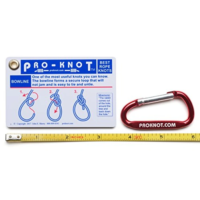 Knot Tying Kit | Pro-Knot Best Rope Knot Cards, two practice cords and a carabiner by Pro-Knot - Image 3