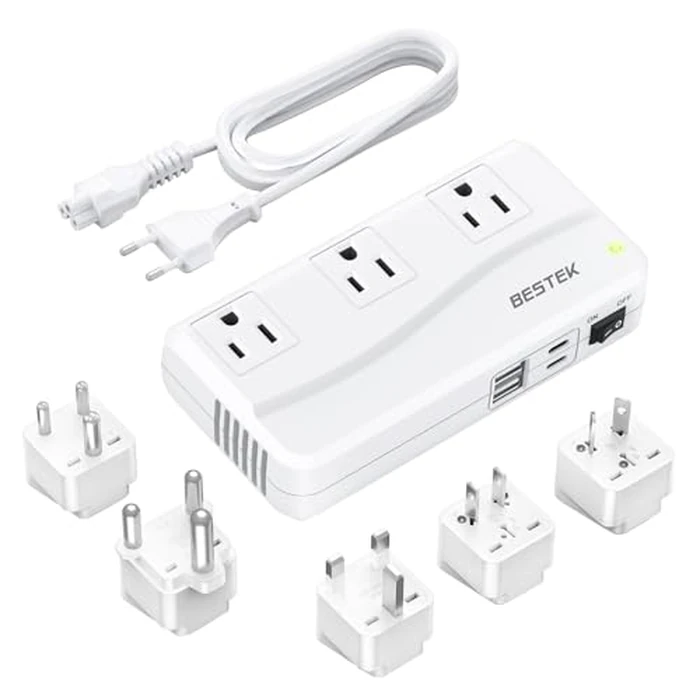 BESTEK 220V to 110V Converter, 300W AC Voltage Converter US to Europe with USB-C (PD20w), Step Down Power Converter for European Travel, (EU/UK/AU/JP/India/South Africa Universal Plug Adapter) by BESTEK - Used - Like New condition - US$29.14