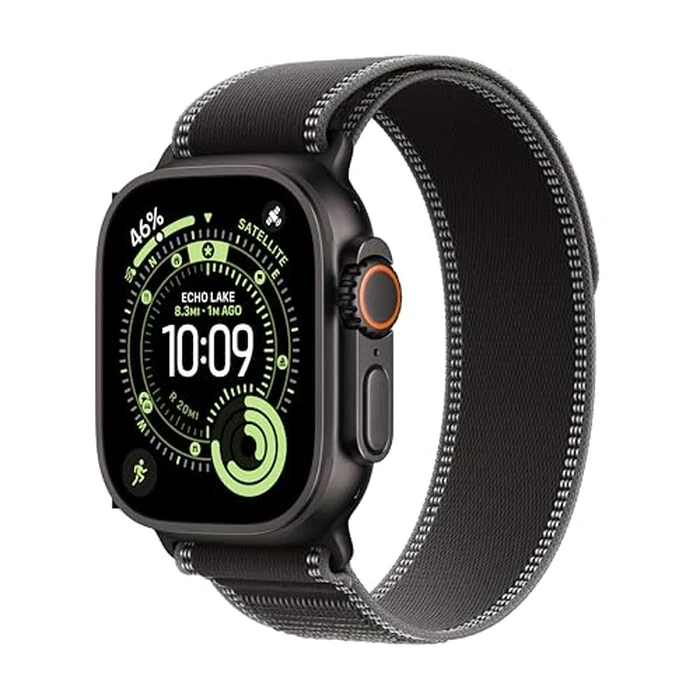 Apple Watch Ultra 3 [GPS + Cellular 49mm] Running & Multisport Smartwatch w/Rugged Titanium Case w/Black/Charcoal Trail Loop - M/L. Satellite Communications, Advanced Health & Fitness Tracking by Apple - Used - Like New condition
