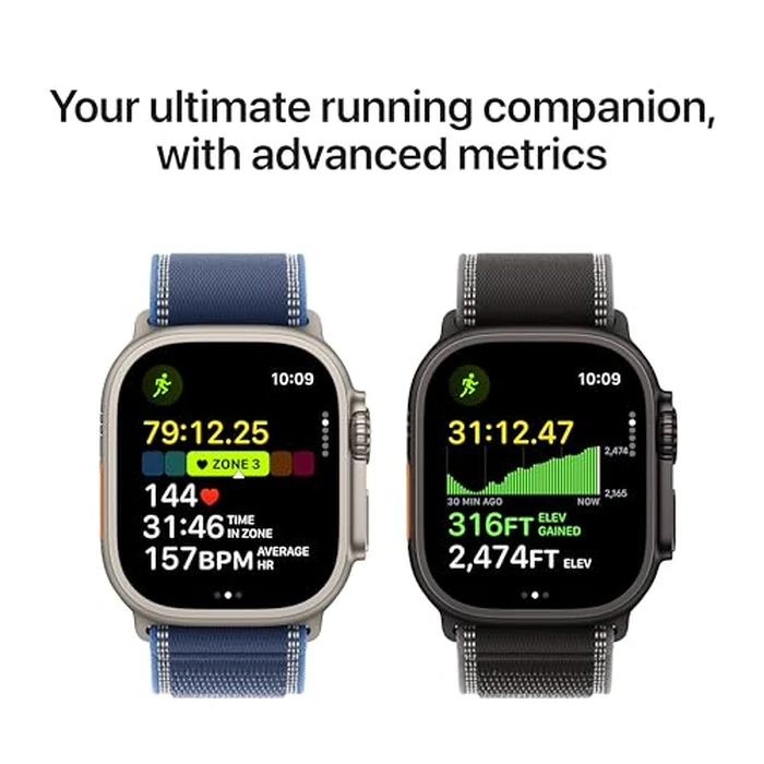 Apple Watch Ultra 3 [GPS + Cellular 49mm] Running & Multisport Smartwatch w/Rugged Titanium Case w/Black/Charcoal Trail Loop - M/L. Satellite Communications, Advanced Health & Fitness Tracking by Apple - Image 4
