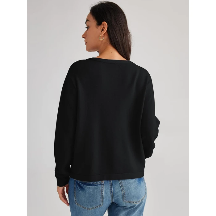 LILLUSORY Women Cardigan Sweaters Fall Outfit Clothes Fashion Cropped Jackets Trendy 2026 Casual Long Sleeve Tops ABlack L by LILLUSORY - Image 4