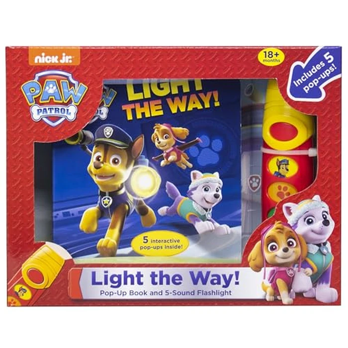 Nickelodeon: PAW Patrol - Light the Way! Play-A-Sound Book and 5-Sound Flashlight - PI Kids by PI Kids - Used - Acceptable condition - CA$9.63