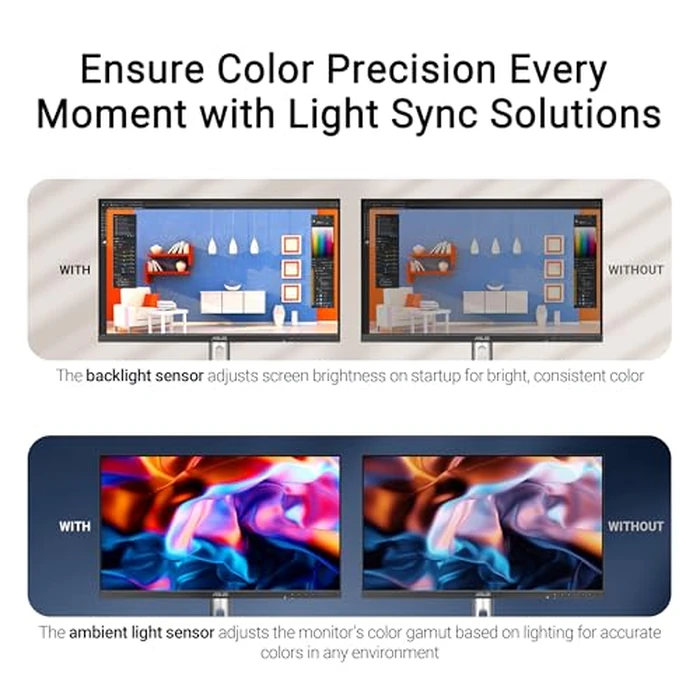 ASUS ProArt Display 27” 5K HDR Professional Monitor (PA27JCV) - 5K (5120 x 2880), IPS, 99% DCI-P3, 100% sRGB, ΔE < 2, USB-C PD 96W, Calman Verified, Color Accurate, Auto KVM, LuxPixel, 3 yr Warranty by Asus - Image 4