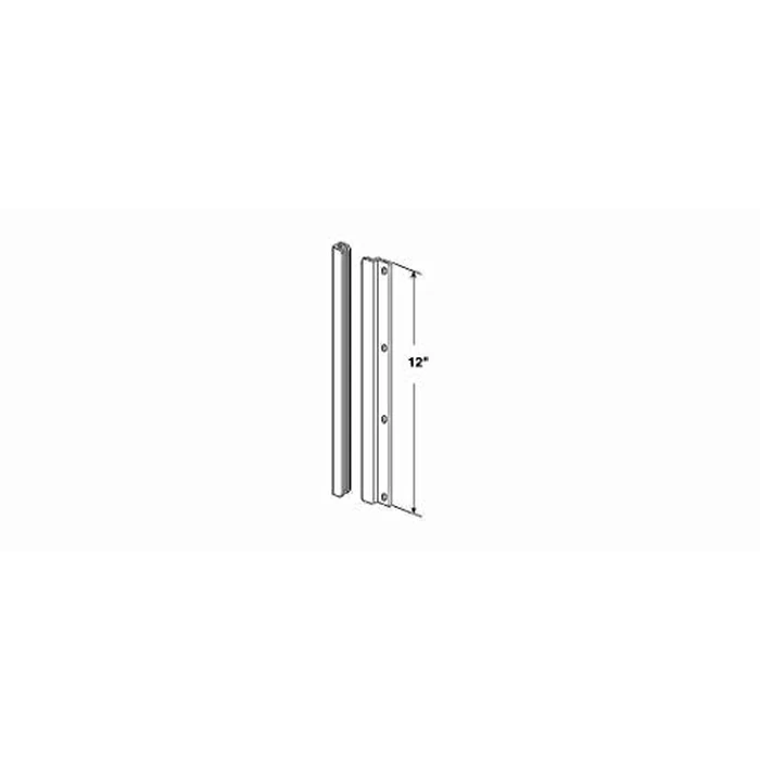 Prime-Line U 9513 12 in. Gray Painted Steel Constructed Latch Shield, for Swing-in Doors (Single Pack) by Prime-Line - Image 4