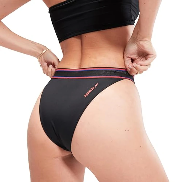 Speedo Womens V Scoop Bottom Bikini Bottom - Anthracite, Size - M by Speedo - Image 2