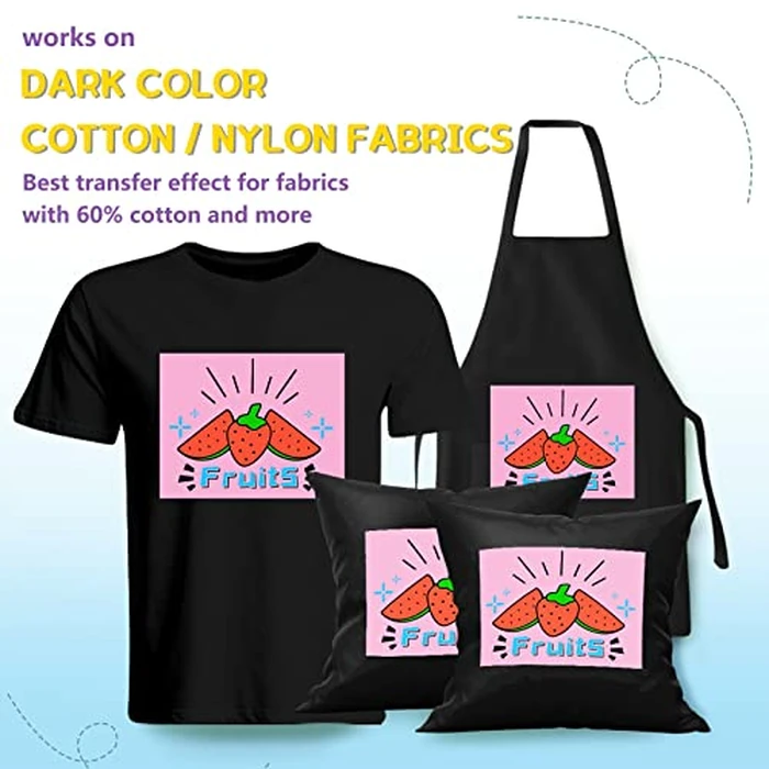 HTVRONT Heat Transfer Paper 11x17 " for Dark T Shirts - 10 Pack Iron on Transfer Paper for Inkjet Printer, Large 11x17" Easy to Use Printable Heat Transfer Vinyl, Vibrant Color, Durable & Soft by HTVRONT - Image 4