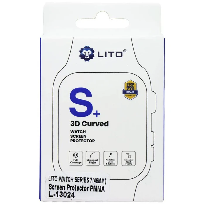 LITO S+ 3D Curved Screen Protector for Apple Watch Series 7 (45mm) - Clear by LITO - Image 1