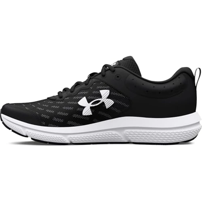 Under Armour Men's Charged Assert 10 Shoes, (001) Black/Black/White, 10.5 X-Wide by Under Armour - Image 1