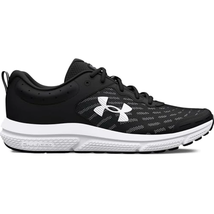 Under Armour Men's Charged Assert 10 Shoes, (001) Black/Black/White, 10.5 X-Wide by Under Armour - Image 3