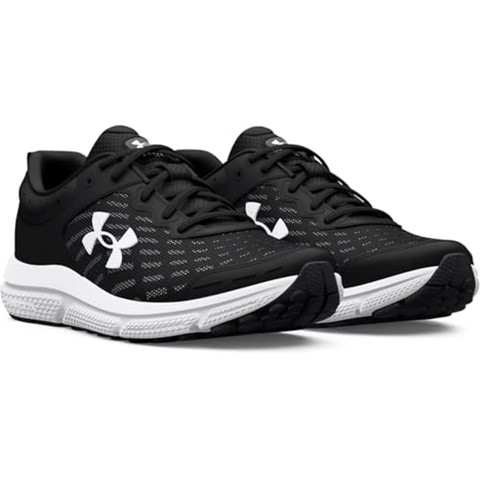Under Armour Men's Charged Assert 10 Shoes, (001) Black/Black/White, 10.5 X-Wide by Under Armour - Image 5