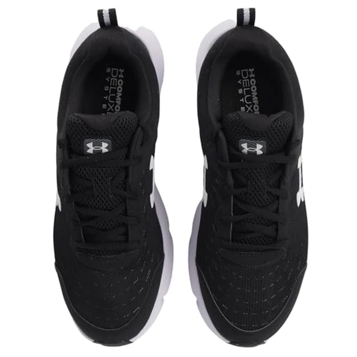 Under Armour Men's Charged Assert 10 Shoes, (001) Black/Black/White, 10.5 X-Wide by Under Armour - Image 7