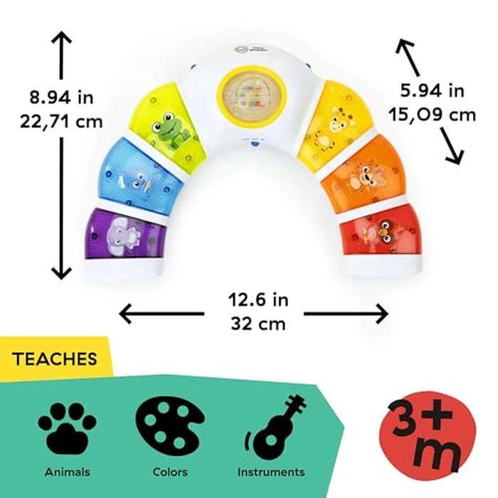 Baby Einstein Glow & Discover Light Bar Musical Toy, Activity Station, Sitting Up and Tummy Time Toy, Color and Animal Learning Toy, Infant Ages 3 Months+ by Baby Einstein - Image 2