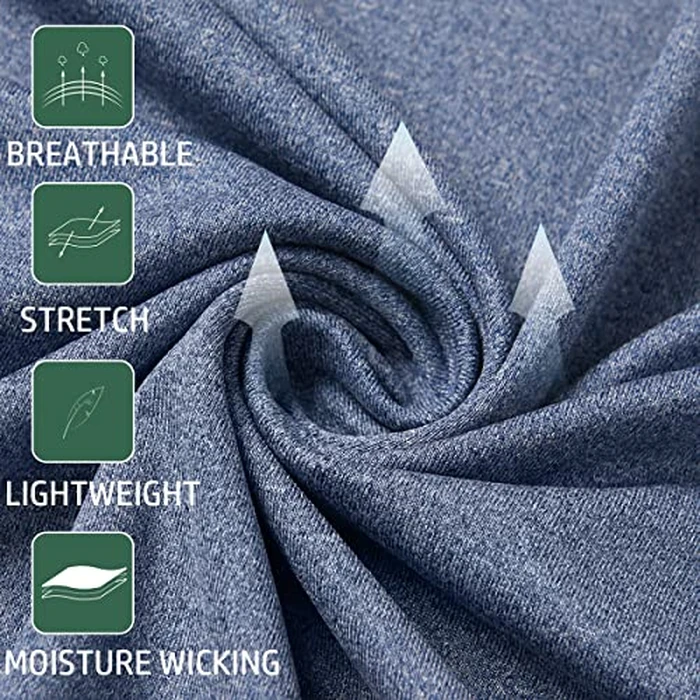 MANSDOUR Men's Active Sports Shirt 1/4 Zip Performance Long Sleeve Workout Running T Shirt Pullover Tops White by MANSDOUR - Image 4