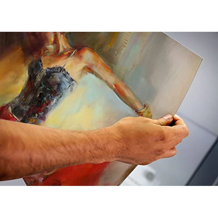 Flamenco Dancer Canvas Wall Art - Passionate Spanish Woman in Red Dress - Abstract Palette Knife Style Giclee Print - Modern Framed Artwork Ready to Hang for Living Room Bedroom Decor 20x30 by P&L ART. - Image 5