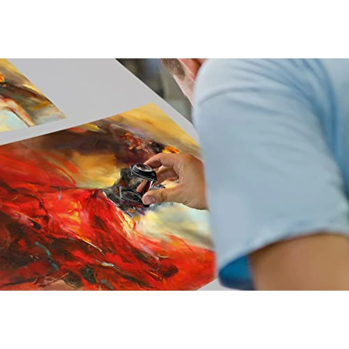 Flamenco Dancer Canvas Wall Art - Passionate Spanish Woman in Red Dress - Abstract Palette Knife Style Giclee Print - Modern Framed Artwork Ready to Hang for Living Room Bedroom Decor 20x30 by P&L ART. - Image 6