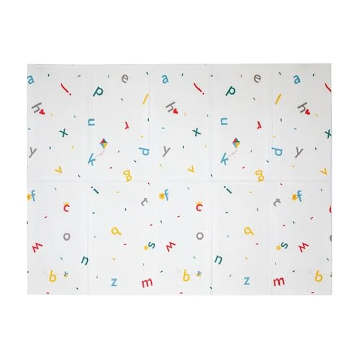 Nuby Reversible Baby Floor Mat - Foldable and Lightweight Foam Infant Play Mat - 77" x 58" - Easy Storage and Travel - Car Tracks/Alphabet by Nuby - Image 8