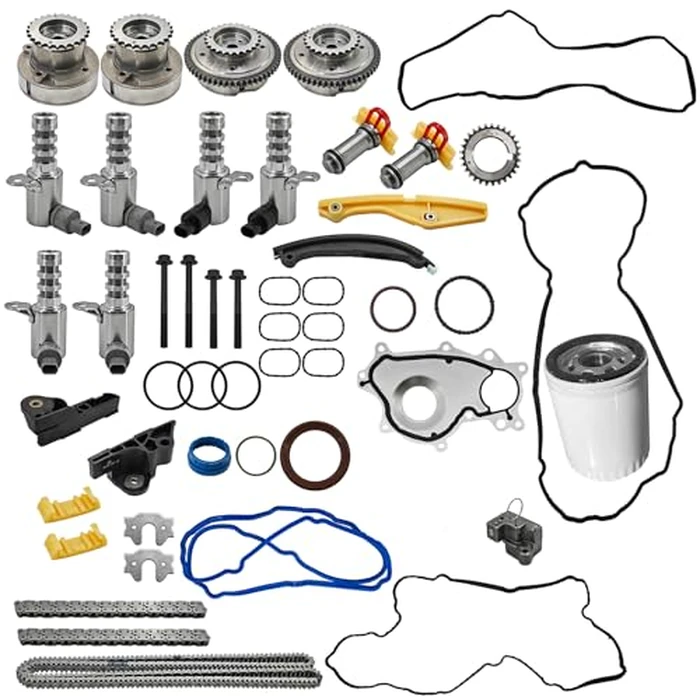 AT4Z-6268-A 3.5L Engine Timing Chain Kit with Chains Guides Tensioners Phasers Fits for Ford F-150 2013-2016 3.5L Ecoboost V6 with Solenoids Replace#AT4Z-6256-B AT4Z-6268-C AT4Z-6306-A by Ballmers - Used - Like New condition - US$403.32